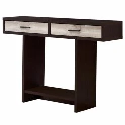Best Sale ๐ฅฐ Wood Monarch Specialties Contemporary 2 Drawer Console Table โจ