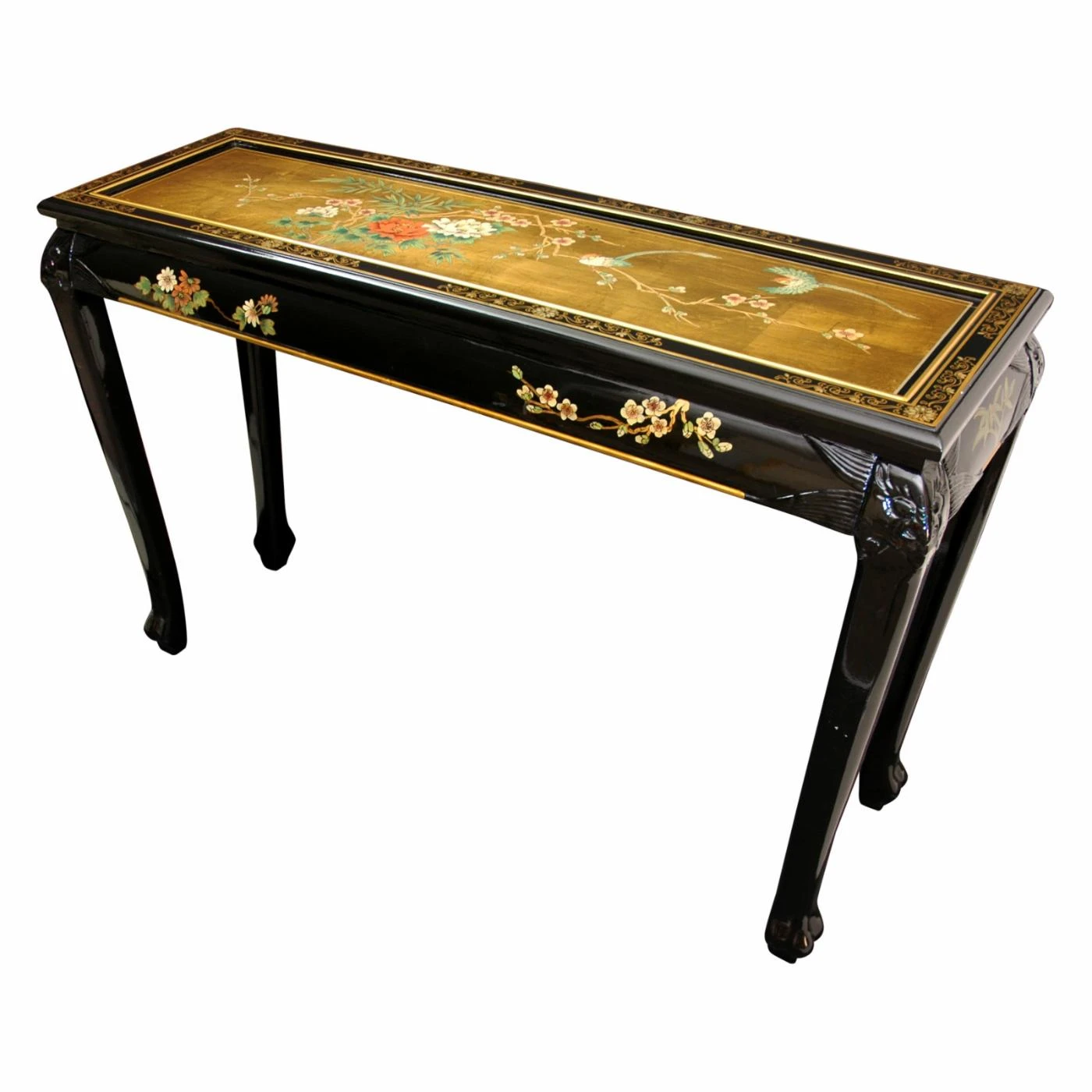 Cheap ???? Wood Oriental Furniture Claw Foot Gold Leaf Console Table ⭐ 1 Cheap ???? Wood Oriental Furniture Claw Foot Gold Leaf Console Table ⭐