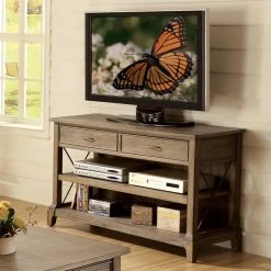 New ✨ Riverside Furniture Riverside Windhaven Console Table - Shenandoah Barnwood ????