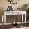 Outlet 💯 Glass Southern Enterprises Darien Contemporary Mirrored Console Table 🎁