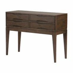 Flash Sale ???? HN Home Ando Mid-Century Modern 4 Drawer Solid Hardwood Hallway Console Table ????