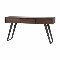 Best Pirce ???? HN Home Utzon Mid-Century Modern Acacia Wood And Metal Console Table ????