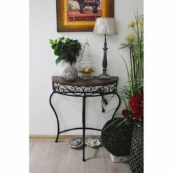 Best reviews of 😍 HGC Boston Metal Half Moon Console Table 🌟