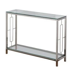 Coupon 🎁 Metal !nspire Console Table With Glass Top 👍