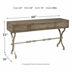 Wholesale 😀 Metal Signature Design By Ashley Quinnland Console Table 😍 -Convenience Concepts Shop scaleASHY6152
