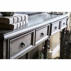 Promo ???? Wood HomeFare Distressed 2 Drawer Console Table ???? -Convenience Concepts Shop scaleHOMM2207