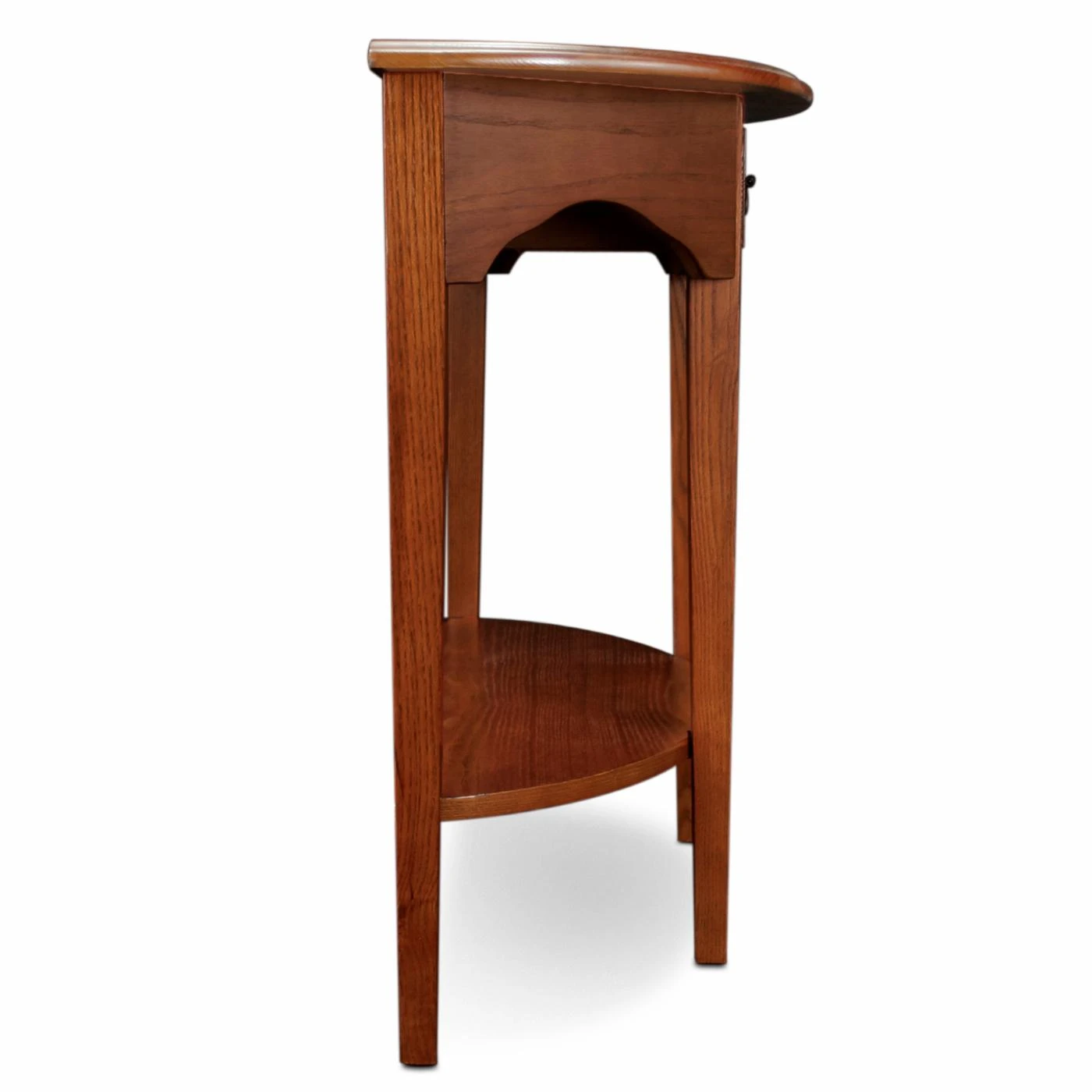 Discount ⭐ Wood Leick Home One Drawer Demilune Hall Console With Shelf, Medium Oak ???? 5 Discount ⭐ Wood Leick Home One Drawer Demilune Hall Console With Shelf, Medium Oak ???? - Image 5