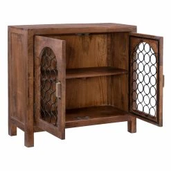 Wholesale ✨ Metal Powell Cabarras 2-Door Console - Brown 🛒 -Convenience Concepts Shop scaleLHD2455