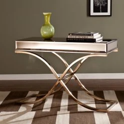 Top 10 🎁 Metal Southern Enterprises Ava Mirrored Console Table 🛒 -Convenience Concepts Shop scaleSEI1824