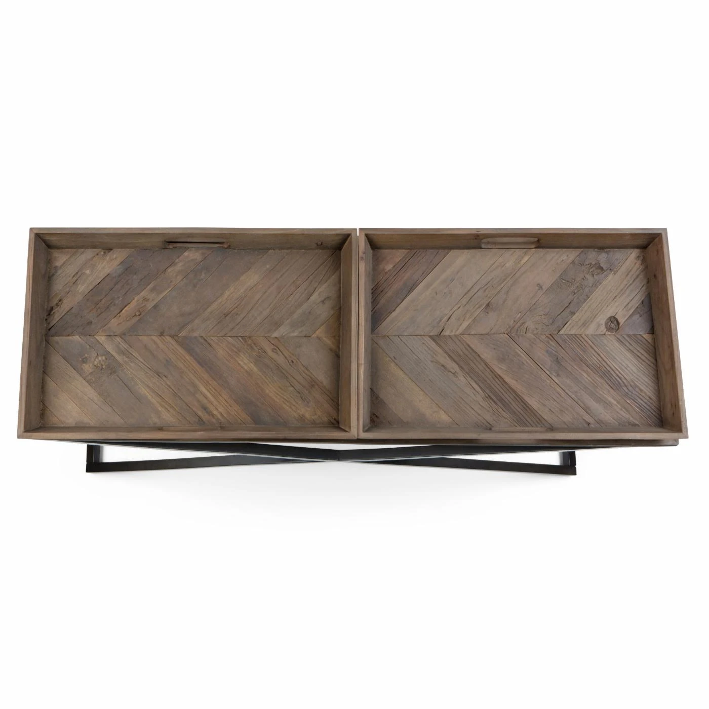 Hot Sale ???? Brooklyn & Max Metal Brooklyn + Max Dionne Aged Elm Wood Tray Top Console Table ???? 5 Hot Sale ???? Brooklyn & Max Metal Brooklyn + Max Dionne Aged Elm Wood Tray Top Console Table ???? - Image 5