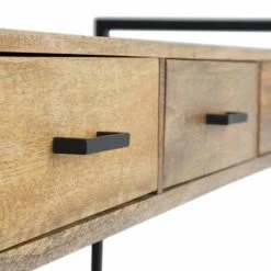 Budget ⌛ Metal HN Home Aurora Modern Farmhouse Natural Mango Wood Console Table ???? -Convenience Concepts Shop scaleSIMP1137