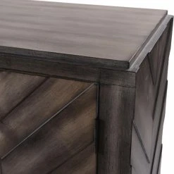 Promo ???? StyleCraft Chevron Patterned 3 Door Reclaimed Wood Console ⭐ -Convenience Concepts Shop scaleSTL2031