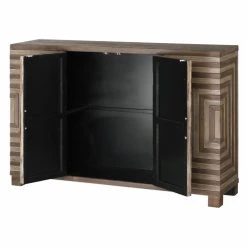 Budget 🔥 Wood Uttermost Layton Geometric Console Cabinet ✨ -Convenience Concepts Shop scaleUMC8254